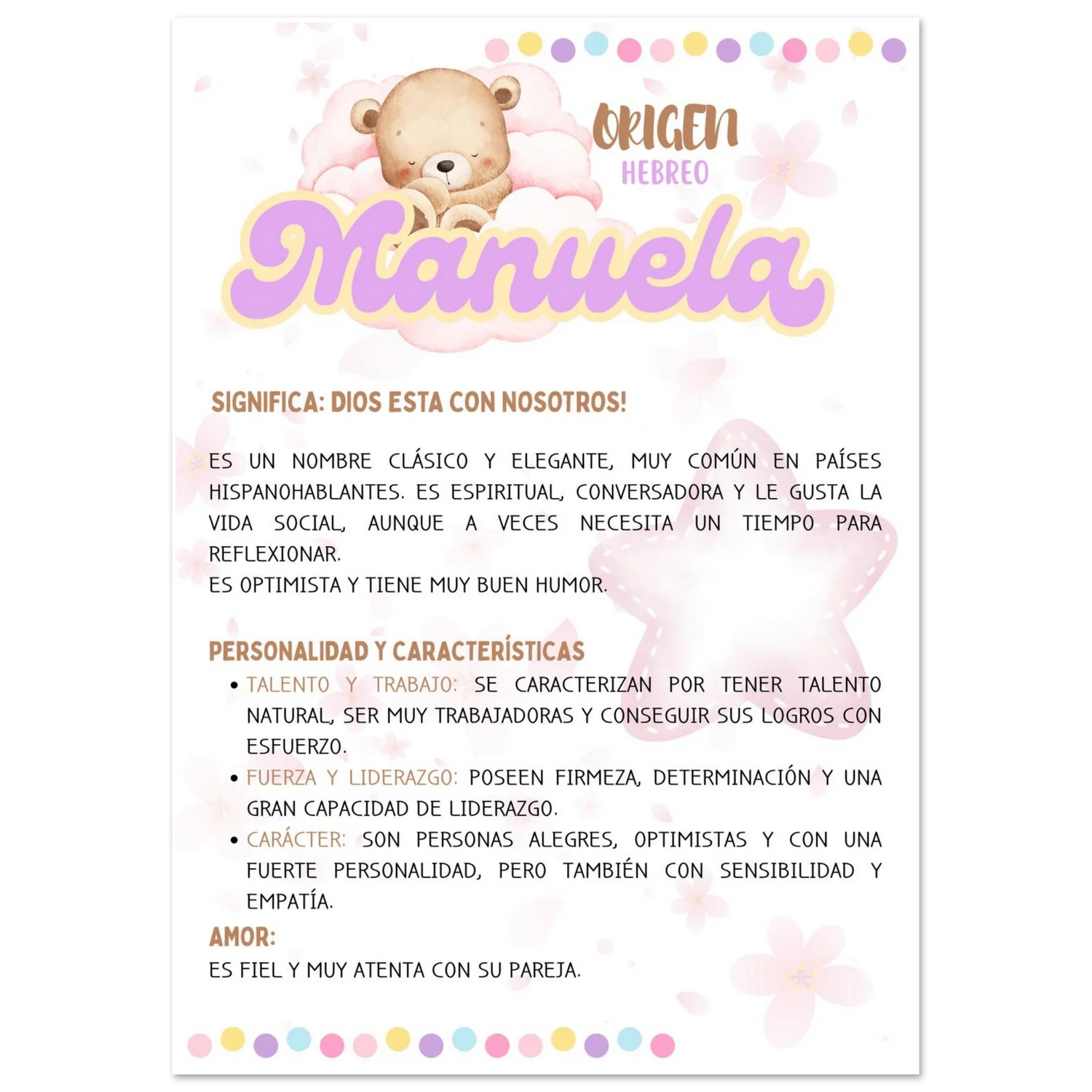 Osita en Nube Rosa y Mora